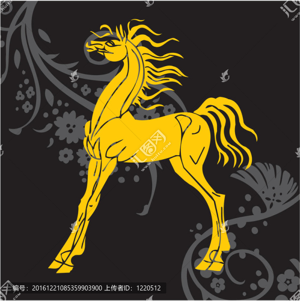 馬設(shè)計插圖