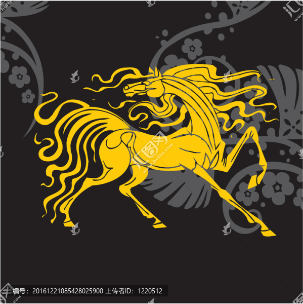 馬設(shè)計(jì)插圖