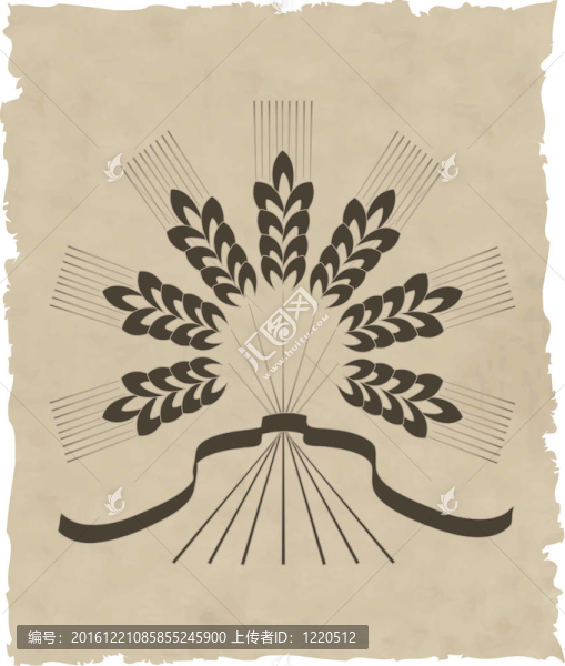 老紙上的花環(huán)