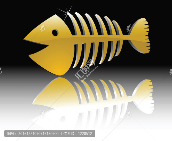 抽象金魚骨架
