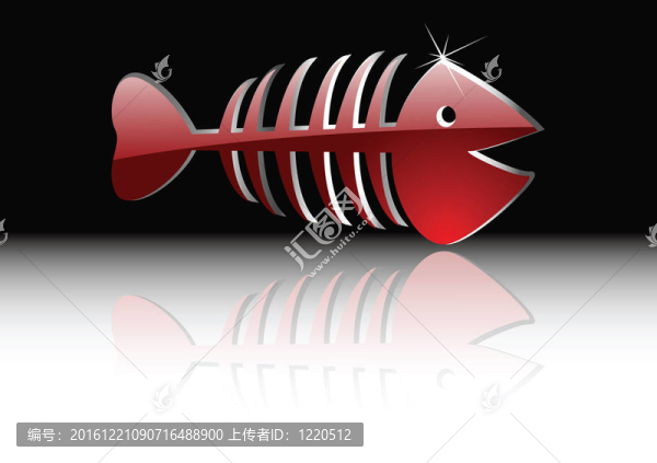 抽象金魚骨架