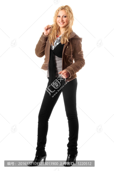微笑的年輕金發(fā)女郎