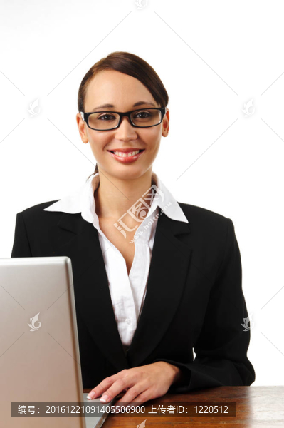 漂亮的黑發(fā)女商人