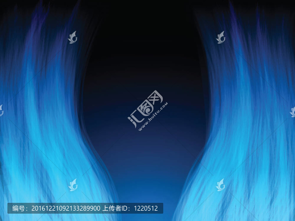 藍(lán)色火焰。顏色和形式編輯。