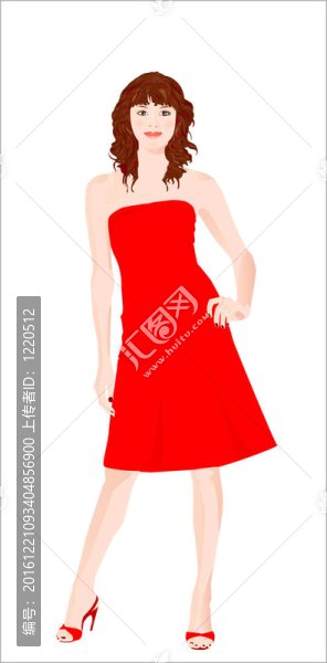 穿紅衣服的女孩