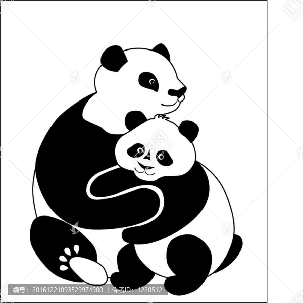家庭的熊貓