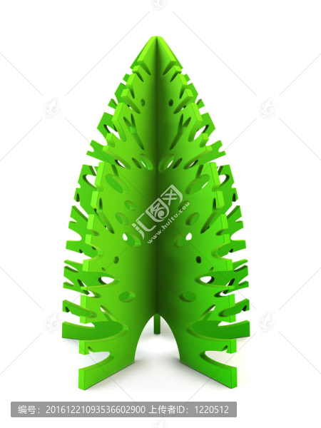 符號圣誕樹3D渲染
