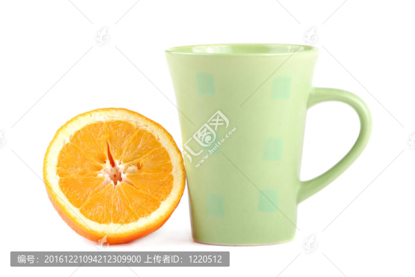 顏色杯和橙色