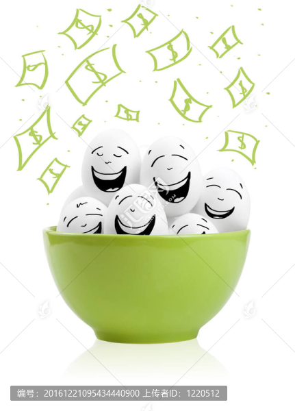 快樂蛋畫在碗里