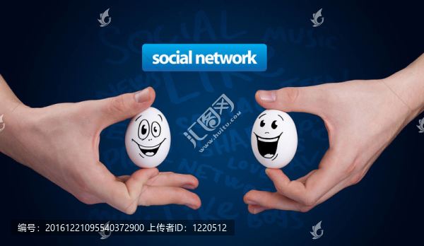 快樂(lè)蛋群笑臉代表社交網(wǎng)