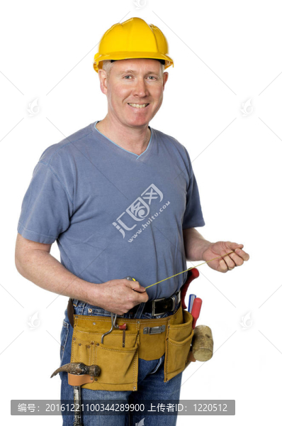 微笑的建筑工人