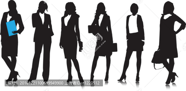 商業(yè)女性的剪影
