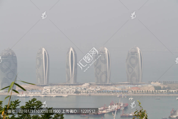 中國(guó)海南島；三亞鳥(niǎo)瞰城市