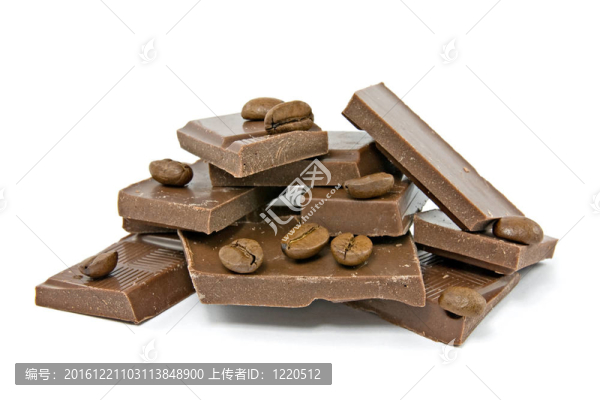 咖啡豆和巧克力