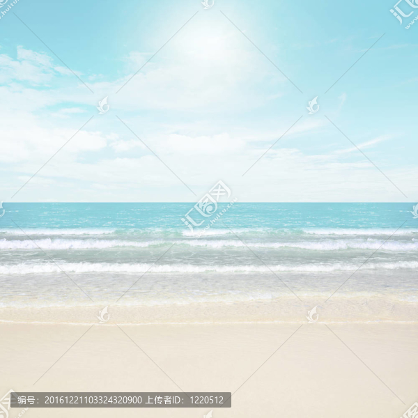 晴空和海島海灘