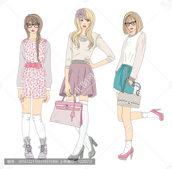 可愛少女時尚少女