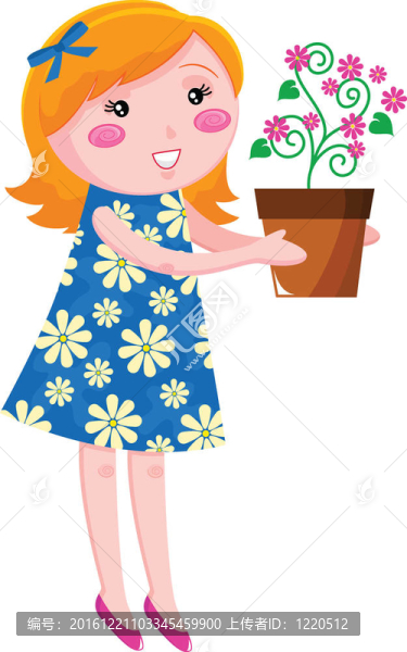 女孩與花