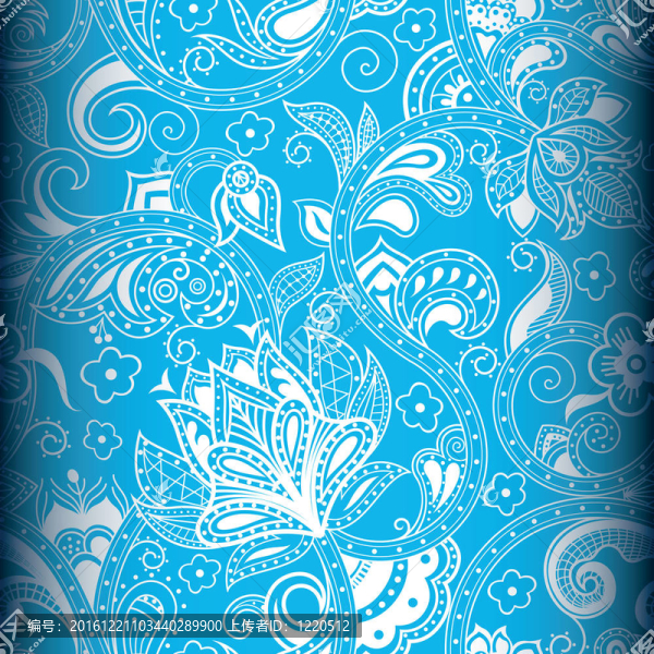 無(wú)縫藍(lán)色花紋