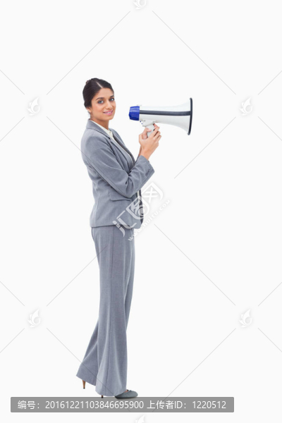 商人用擴音器的側視圖
