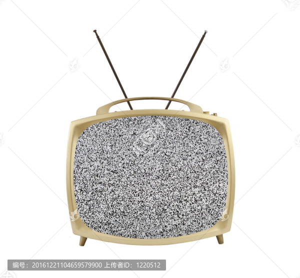 具有靜態(tài)屏幕和天線的1950,s便攜式電視機(jī)