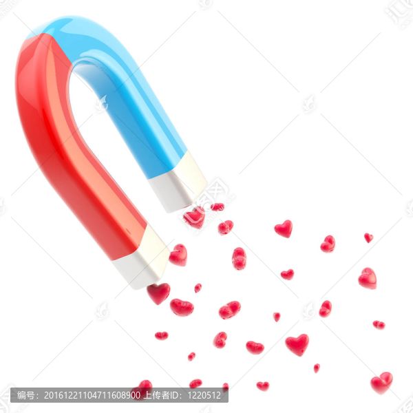 象征性的馬蹄形磁鐵吸引素