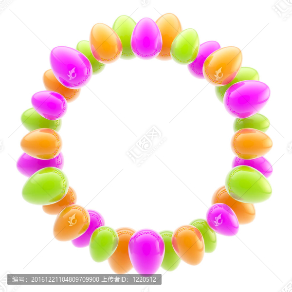 圓形復(fù)活節(jié)彩蛋光亮飾品