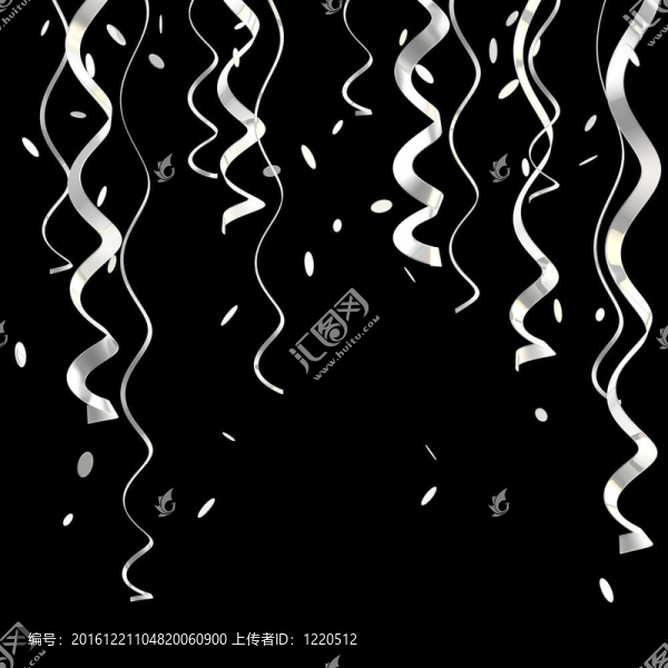 彩帶和五彩紙屑背景ISO