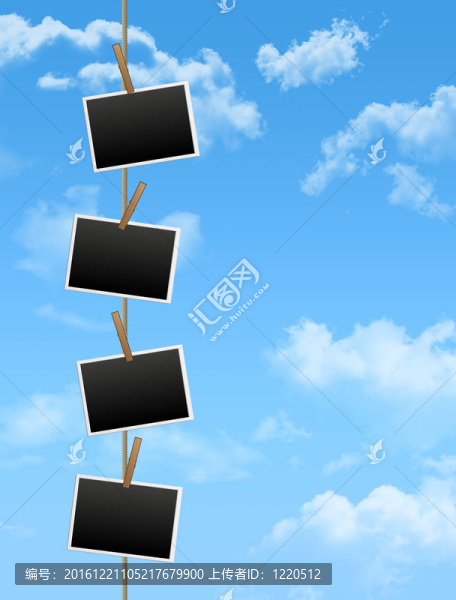 天空中的空白相框