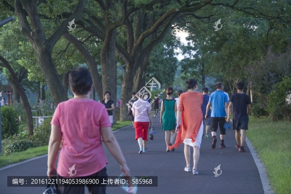 晚飯后到公園散步