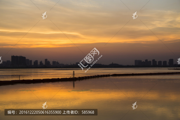 松雅湖景點夕陽