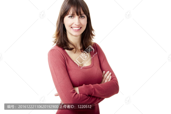 幸福的女人微笑