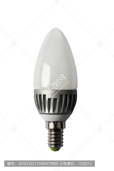 LED燈泡能源安全。C37,E14。孤立的對象
