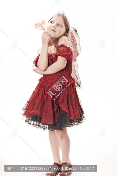 可愛的小女孩與糖果