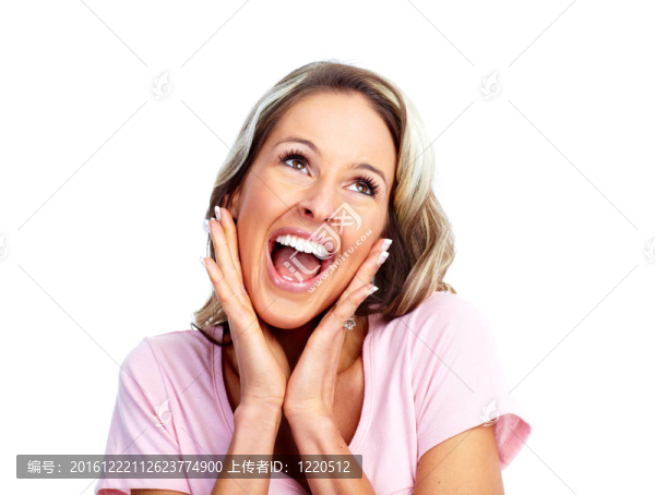 年輕快樂的女人。