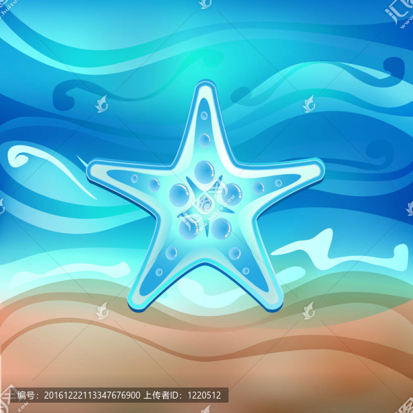 海灘上的海星