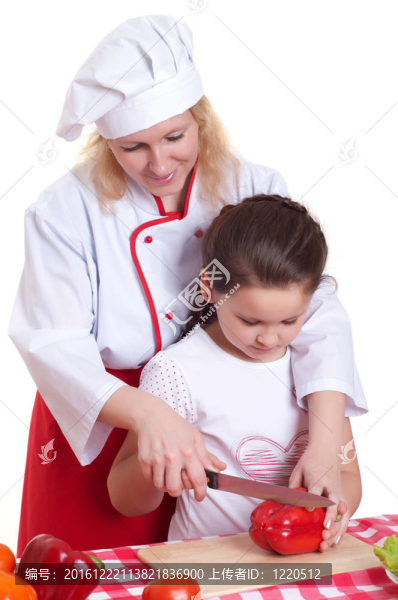 母女做飯