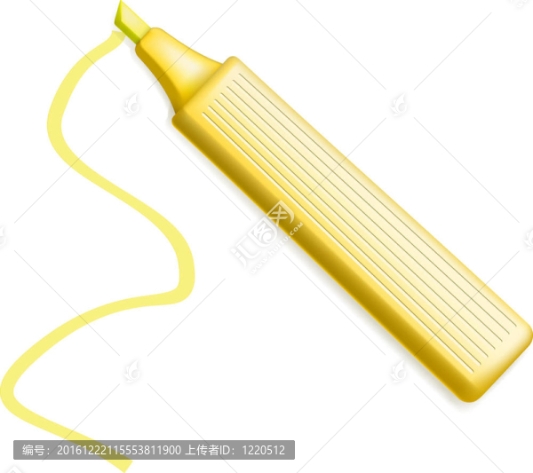 Yellow,Highlighter,Pen。標(biāo)記