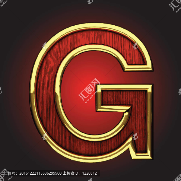 金色圖形與紅木