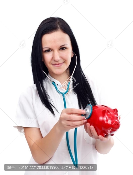 帶儲(chǔ)蓄罐的護(hù)士