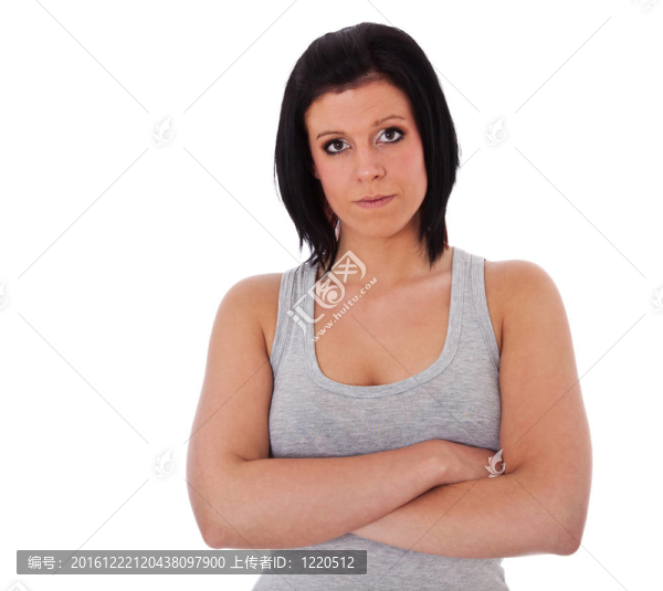 表情嚴(yán)肅的女人