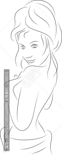 SPA的女孩素描