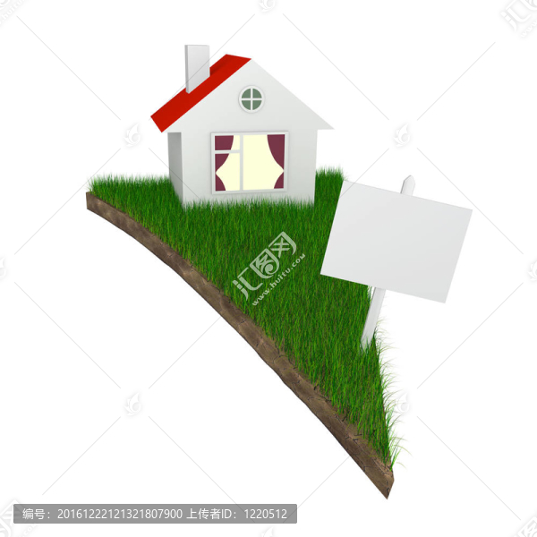 草地上的房子