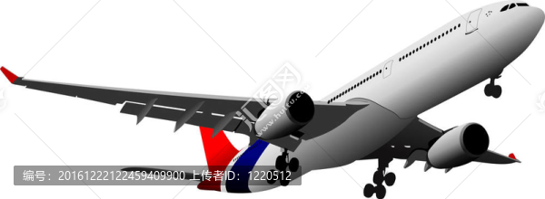 空中乘客飛機(jī)。插畫