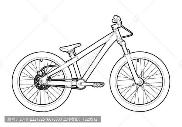 輪廓的自行車