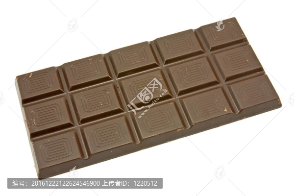 白色背景巧克力條
