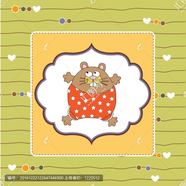 可愛(ài)小老鼠賀卡