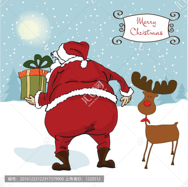 Santa來(lái)；圣誕問候