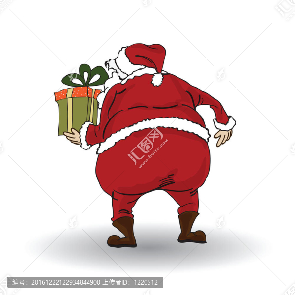 Santa孤立在白色背景