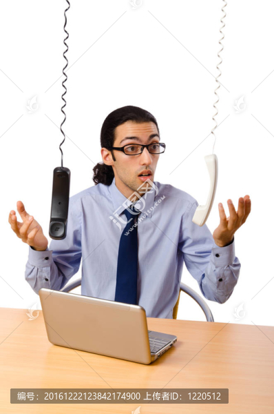 商人在電話里交談