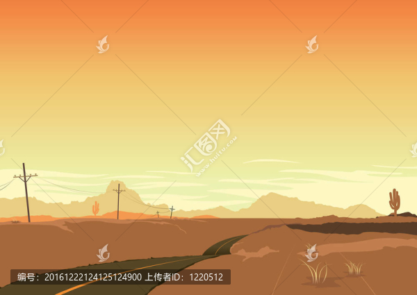 沙漠景觀海報(bào)背景